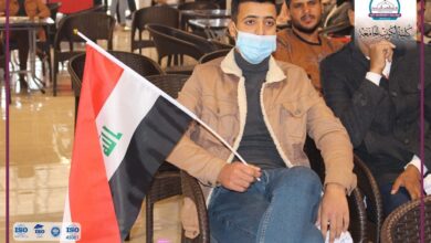 صورة طلبة الكوت الجامعة يقيمون حفلا لذكرى تأسيس الجيش العراقي اليوم .
