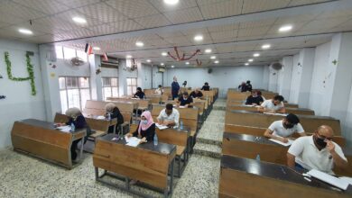 صورة بدء الامتحانات النهائية للدور الأول 2020-2021 في كلية شط العرب الجامعة