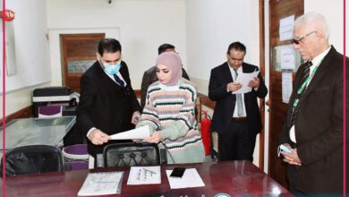 صورة اللجنة الوزارية تتابع الامتحانات الفصلية لكلية الكوت الجامعة اليوم .