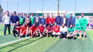 صورة كلية التربية بجامعة القادسية تقيم بطولة كرة القدم لأساتذة الكلية